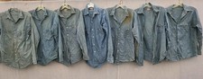 MENS LOT OF 7 VINTAGE CHAMBRAY SHIRTS VTG 40s 50s PEPPERBELL BLUEBELL DISTRESSED