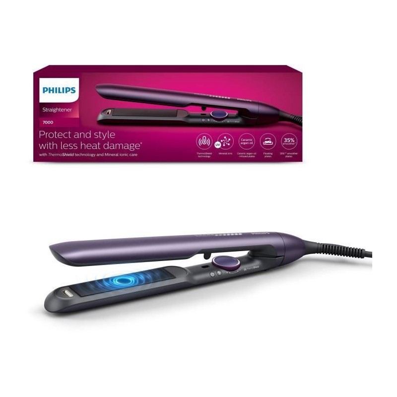 Lisseur électrique Philips BHS752/00 Series 7000 céramique cheveux fins à épais