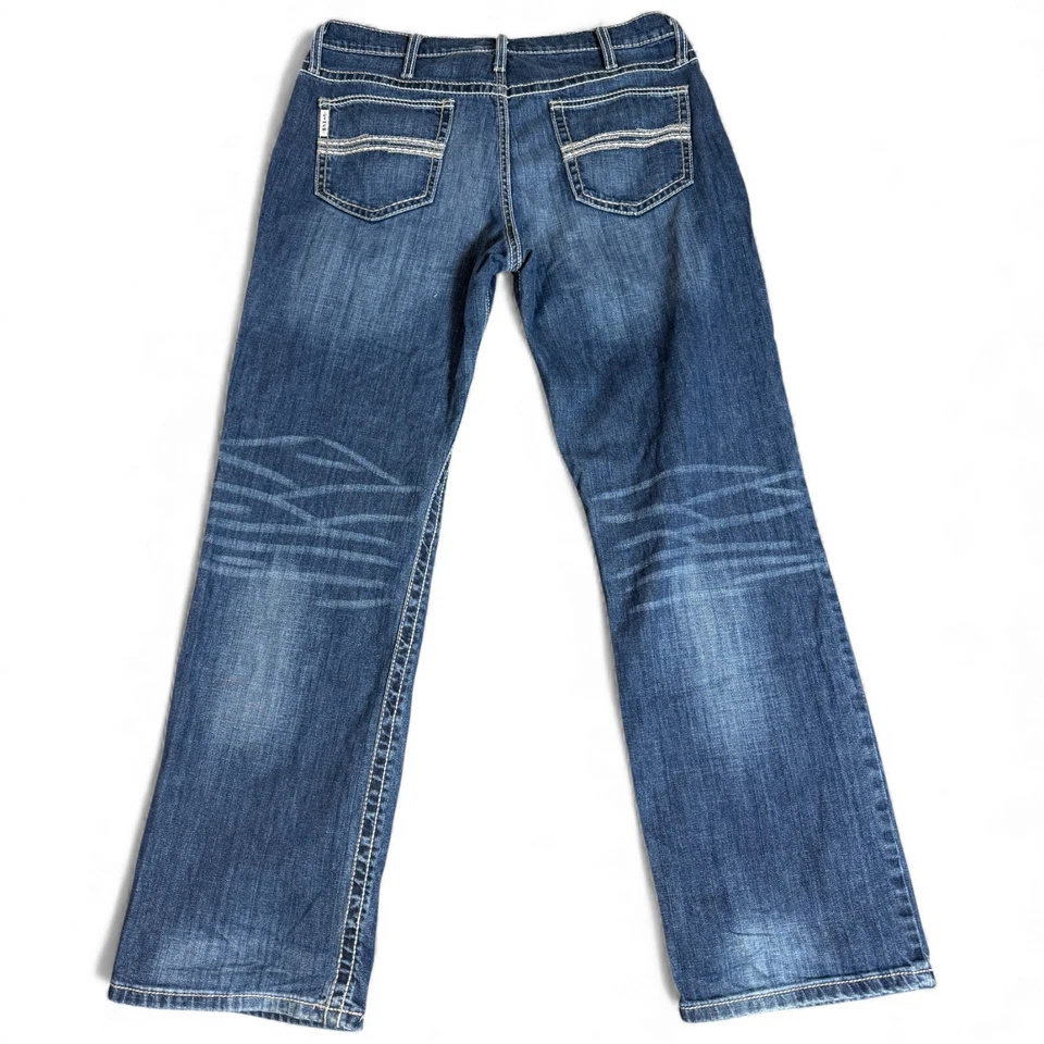 Cinch White Label 039 Performance Jeans Mens 34x32 Blue Denim Cotton Stretch - Image 2 of 4
