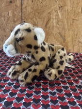 Leopard plush stuffed animal Animal Alley Toys R Us tan brown