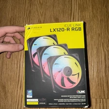 CORSAIR - iCUE LINK LX120-R RGB 120mm PWM Reverse Blade Computer Case Fan Sta...