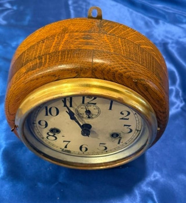 RARE-Seth Thomas Double-Spring Ship Ward Rm Clock-100+ Yr Old-VIDEO