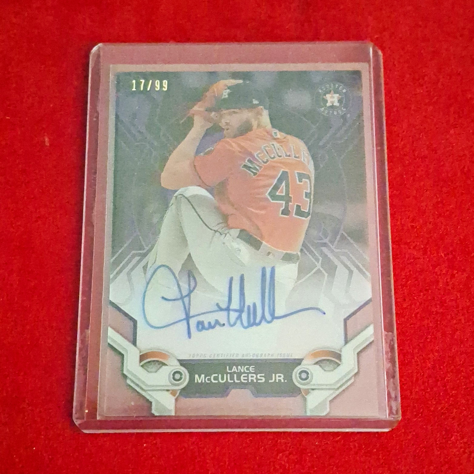 Topps 2019 High Tek Lance McCullers Jr Astros #HTA-LM Purple Auto /99
