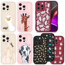 Custom Silicone Case For iPhone 17 Pro Max 15 14 16 Exquisite Animal Phone Cover