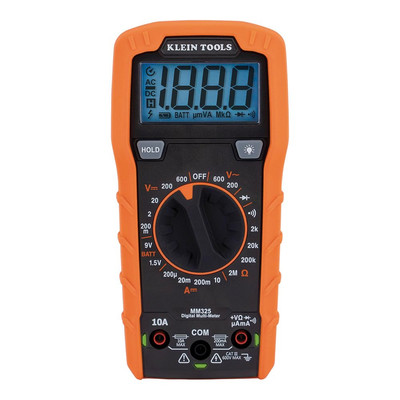 Klein Tools MM325 Multimeter, digitaler manueller 600 V AC/DC-Spannungsprüfer,