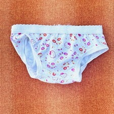 Build A Bear Hello Kitty Pink  Green Floral Cotton Underwear Undies Panties