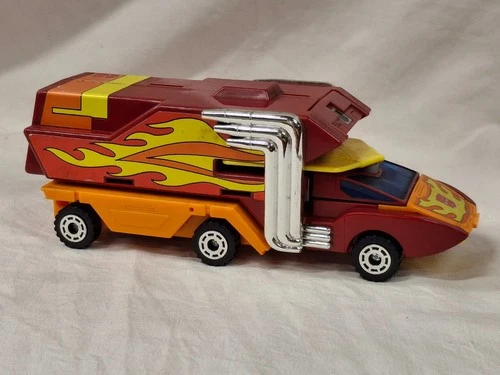 1986 G1 Transformers Rodimus Prime Truck & Trailer Vintage Figure Incomplete
