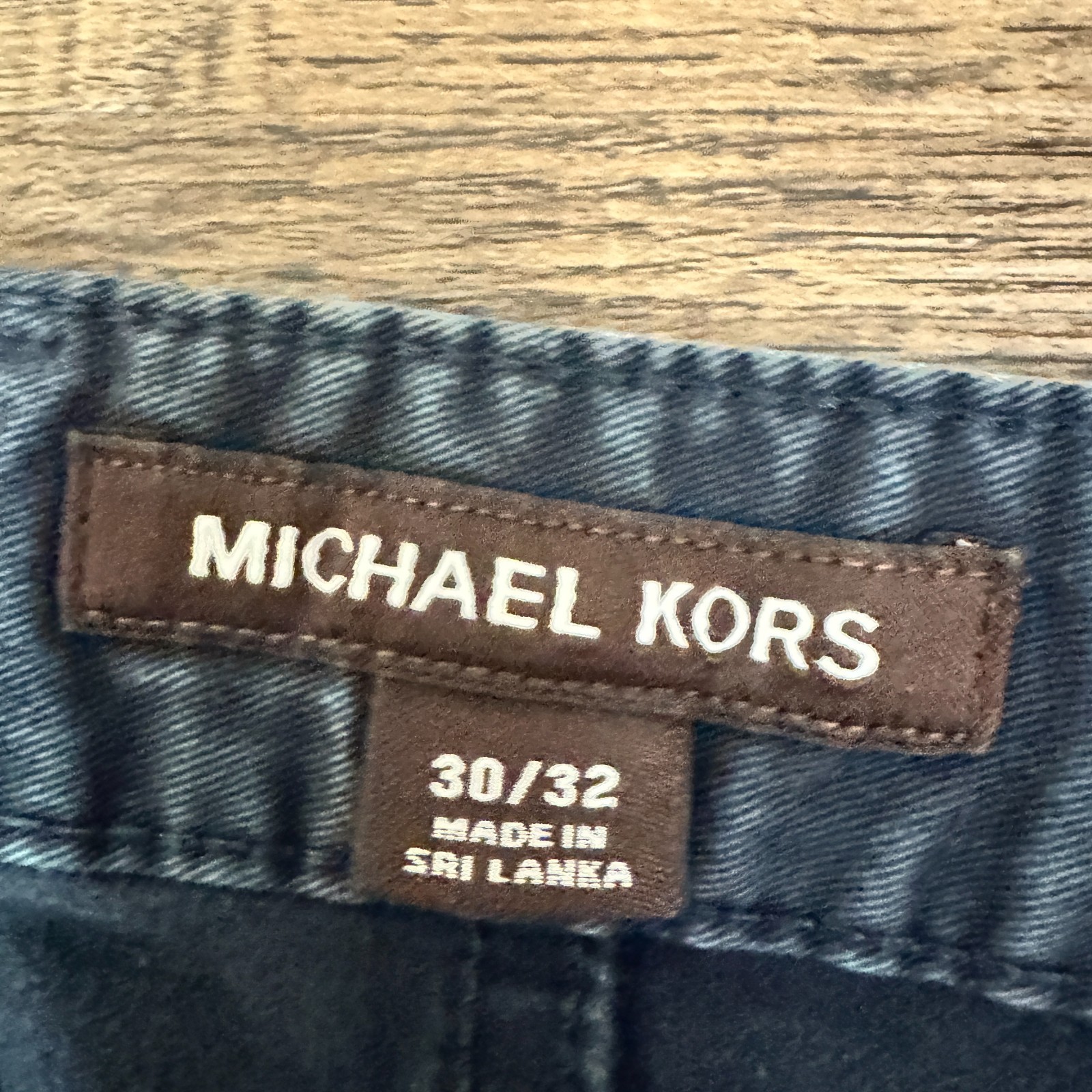 MICHAEL KORS NAVY BLUE 30X32 TAILORED FIT CLOTH TWILL STRETCH JEANS MEN'S thumbnail 4