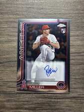 RYAN MILLER 2025 Topps Chrome Rookie RC Autograph Auto #RA-RM Angels