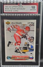 91-92 Upper Deck Alexei Kovalev Rookie 🚨🚨🚨 KSA 10 Gem Mint 