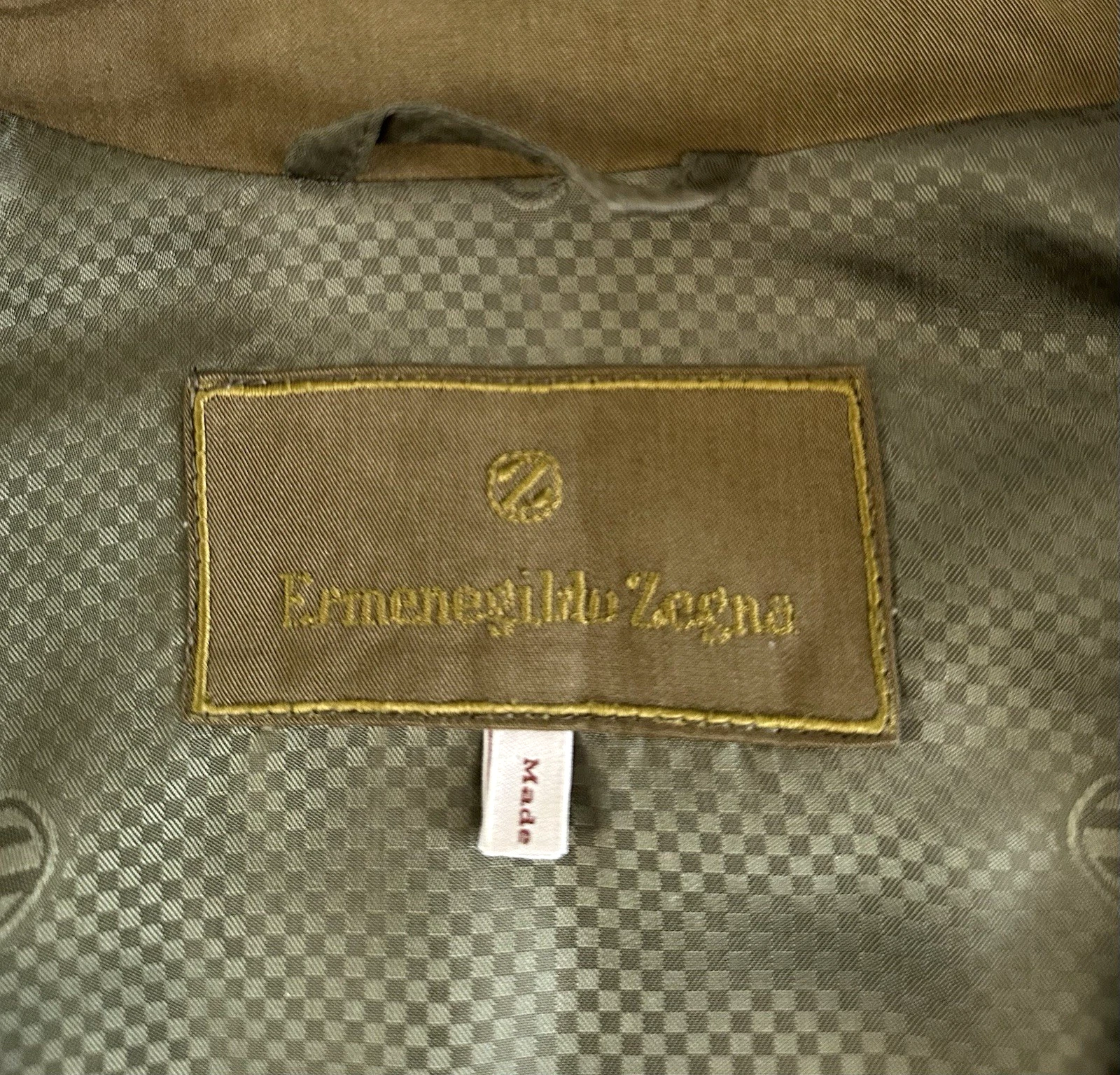 ERMENEGILDO ZEGNA Medium (IT 50) Full Zip Microfiber Bomber Jacket Brown Italy - product detail image 3