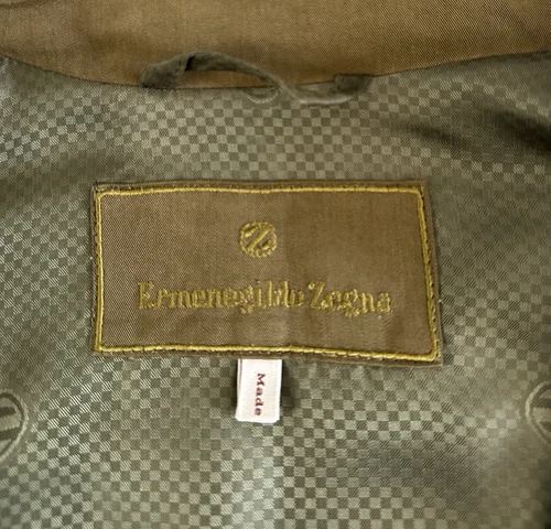 ERMENEGILDO ZEGNA Medium (IT 50) Full Zip Microfiber Bomber Jacket Brown Italy image 3