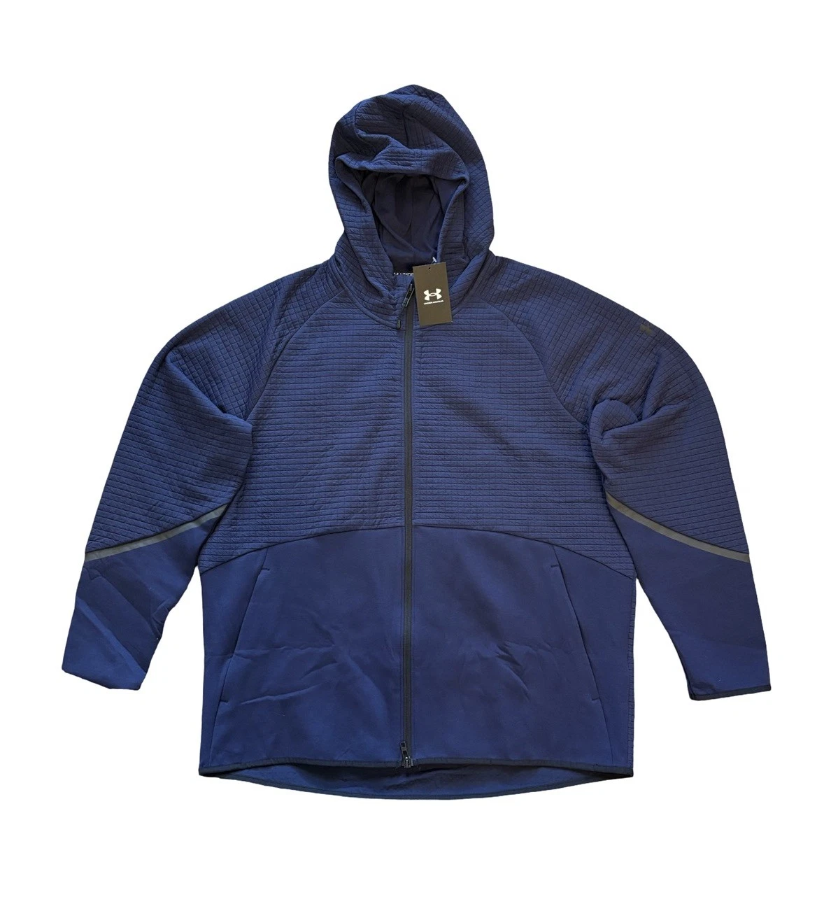 Under Armour UA Unstoppable Fleece Grid Full-Zip Men's Size 2XL Blue 1386543 NWT