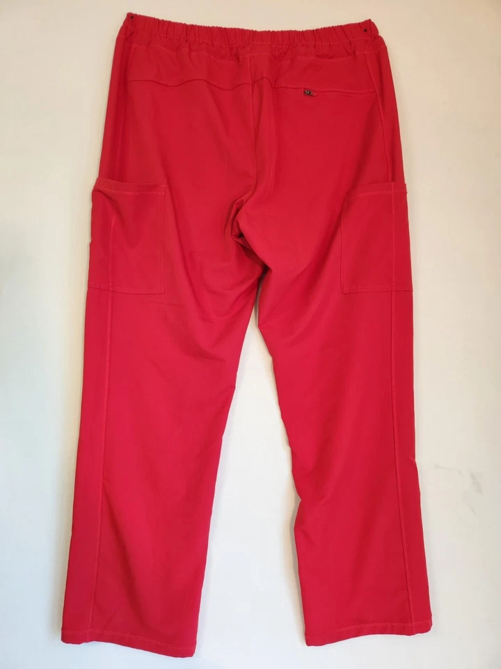 Pantalones Médicos de Enfermería Dickies Rojo XL Para Mujer Pierna Recta Elásticos/Cordón Foto 2 de 4