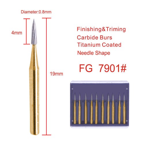 10 Pcs Dental Carbide Steel Trimming Finishing Burs Tungsten Bur FG Handpiece - Afbeelding 11 van 193
