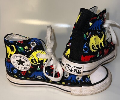 Converse Chuck Taylor All Star High Tops Dinosaurs Black Kids