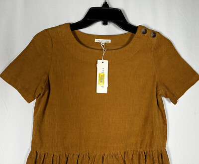dillards junior short dresses Copper Key Dillards Girls Junior Dress Large 9-12 Corduroy Short Sleeve  Brown