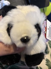 VINTAGE 1994 SWIBCO PUFFKINS PETER THE PANDA BEANIE PLUSH SOFT TOY