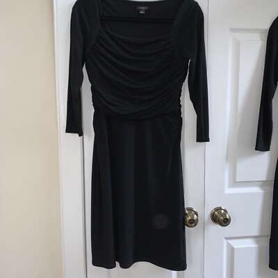 Ann Taylor Black Dress Long Sleeve Size 6 NEW | eBay