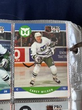 1990-91 Pro Set Hockey Card Carey Wilson Hartford Whalers #453
