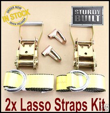 Gripon 6pcs Lasso Wheel Lift Straps Ratchet J Hook Tow Truck Chevron F Tie Down
