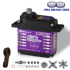 60kg Brushless Servo MotorWaterproof IP68 Servo Large Torque 8.4v Helical Gear 