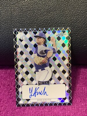 2022 LEAF METAL PERFECT GAME JOSH KNOTH PROSPECT AUTO BLACK PRISMATIC SSP# 2/10
