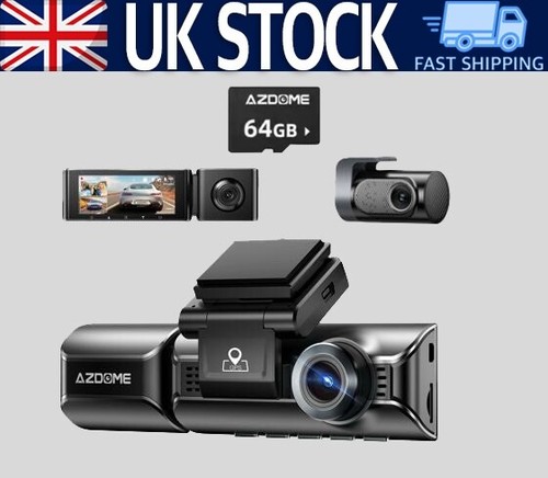 AZDOME M550 Pro 3 Ch. Dash Cam Upgraded Front 4K/Cabin 1080p/Rear 1080p WiFi GPS