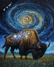 Galaxy Bison Grazing - 8x10 Matte Print