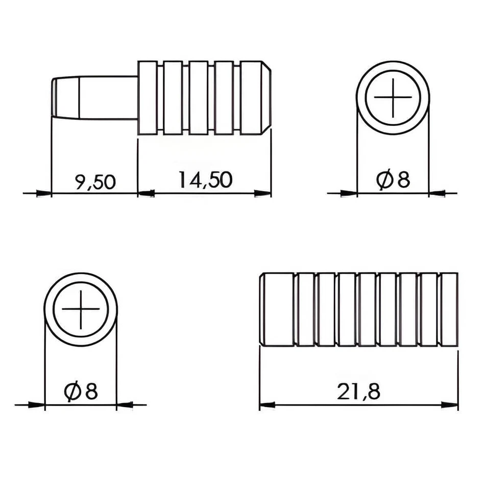 Perno di Guida per Zargentische Magnete Verbindungsstift Con Blocco Tavolo Stift - Immagine 3 di 3