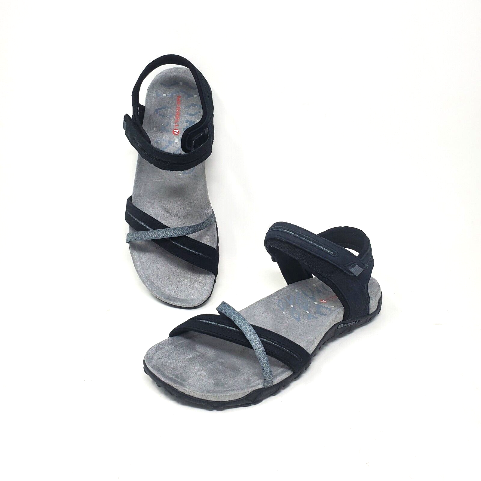 Sandali sportivi Merrell Terran Cross II da donna taglia 9 neri grigi in pelle J55306