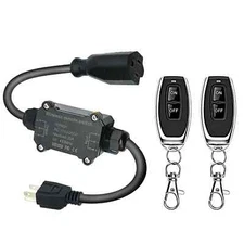 AC110V Waterproof Remote Control Power Switch with 164ft Long Range,AC110V/12...
