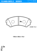 ATE BremsbeläGe Vorne (13.0460-5853.2) FüR Mitsubishi Grandis Pajero IV III II