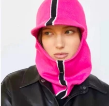 Matek UO Exclusive Motmot Knit Balaclava With Brim Pink + Black NWOT $110