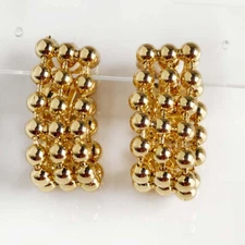 Kenneth Jay Lane Beads Statement Clip Earrings Chic Women Party Vacation Jewelry