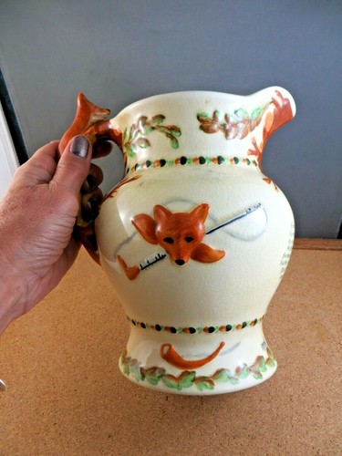 Antiker Majolika Krug John Peel Crown Devon Fieldings Krug Fuchsjagd Lied  - Bild 12 von 12