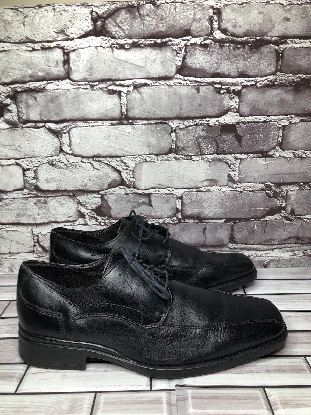 SAOLA Scarpe eleganti stringate per bicicletta in pelle nera da uomo taglia 10 M US 43EU