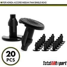 20Pcs Trim Panel Retaining Clip Single Head for Honda Accord Nissan 7mm Nylon