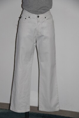 Jeans Blanc Bootcut Trussardi Taille 40 (W30) - Neuf Avec Étiquettes | Coupe Élégante Femme