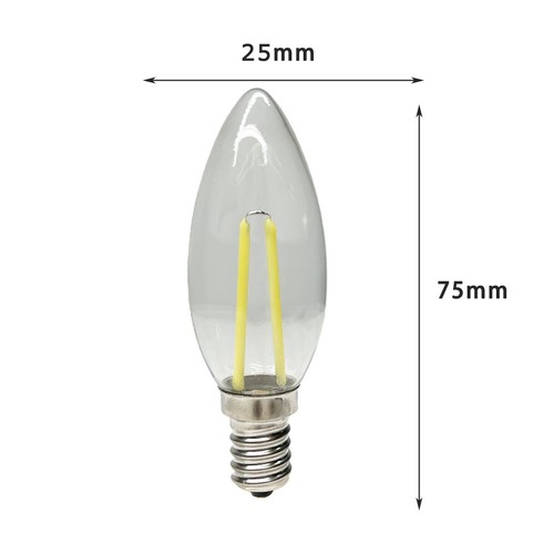 2w E14 E12 C25 Led Candle Light Bulbs 3000k 6000k Candelabra Chandelier Night - Picture 3 of 16