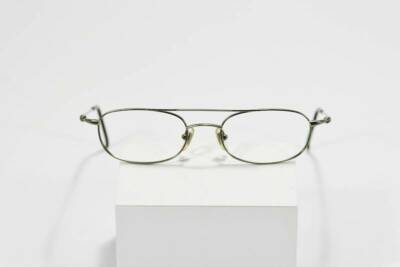 FOSSIL PILOTLIGHT BRUSH SILVER METAL FLEX-HINGED EYEGLASS SUNGLASS FRAMES