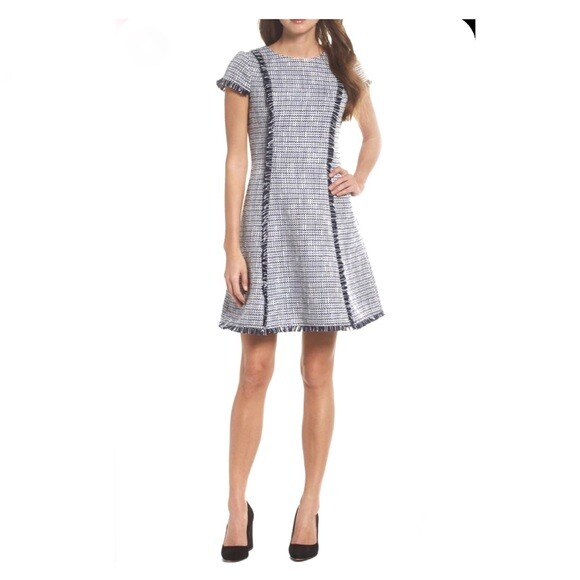 eliza j tweed fit and flare dress Lilac Lace Fit and Flare Dress | Eliza J Dresses | Purple