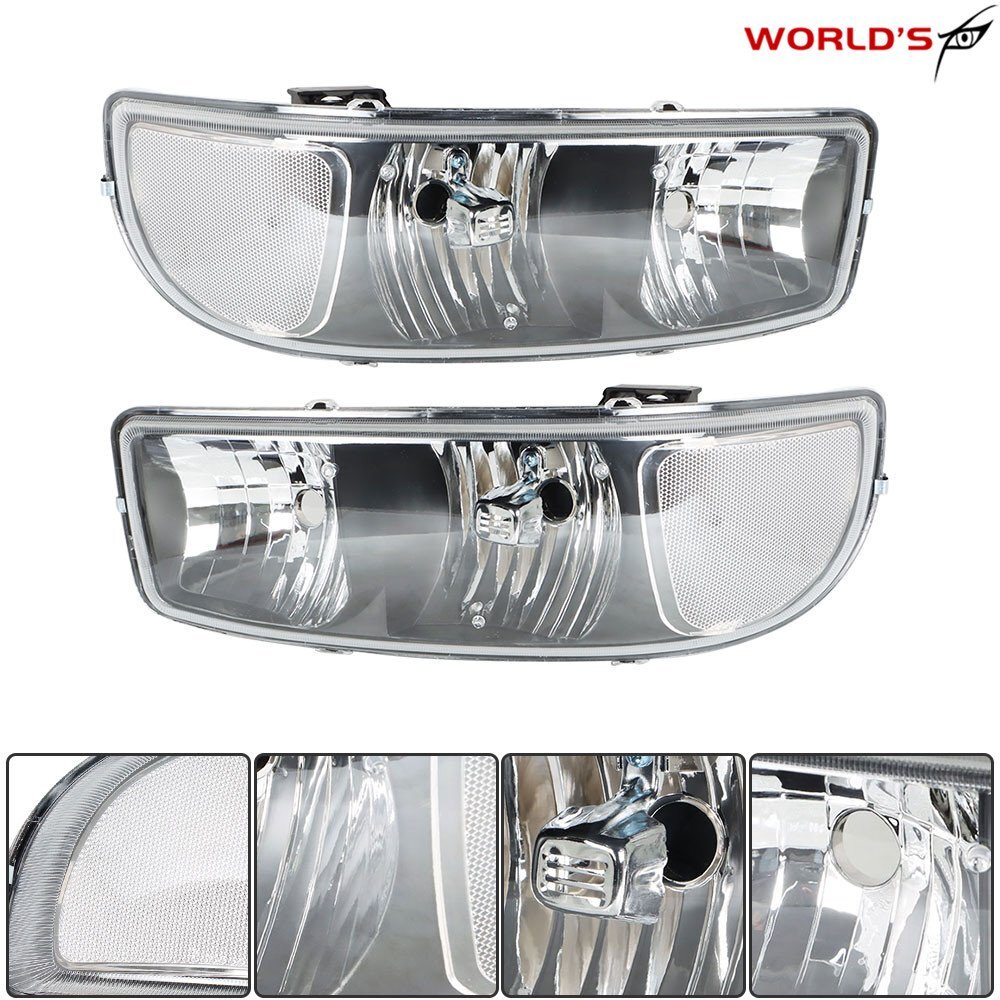 For 199907 GMC Sierra1500+200006 Yukon Headlight Black Housing Clear