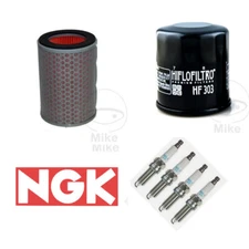 Honda CB 600 FS 00-02 Service Kit Hiflo Air & Oil Filter + NGK Spark Plugs (4)