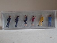 Preiser Belgisches Bahnpersonal Arbeiter Bahn 10244 H0 1:87 Ovp 6 Fig
