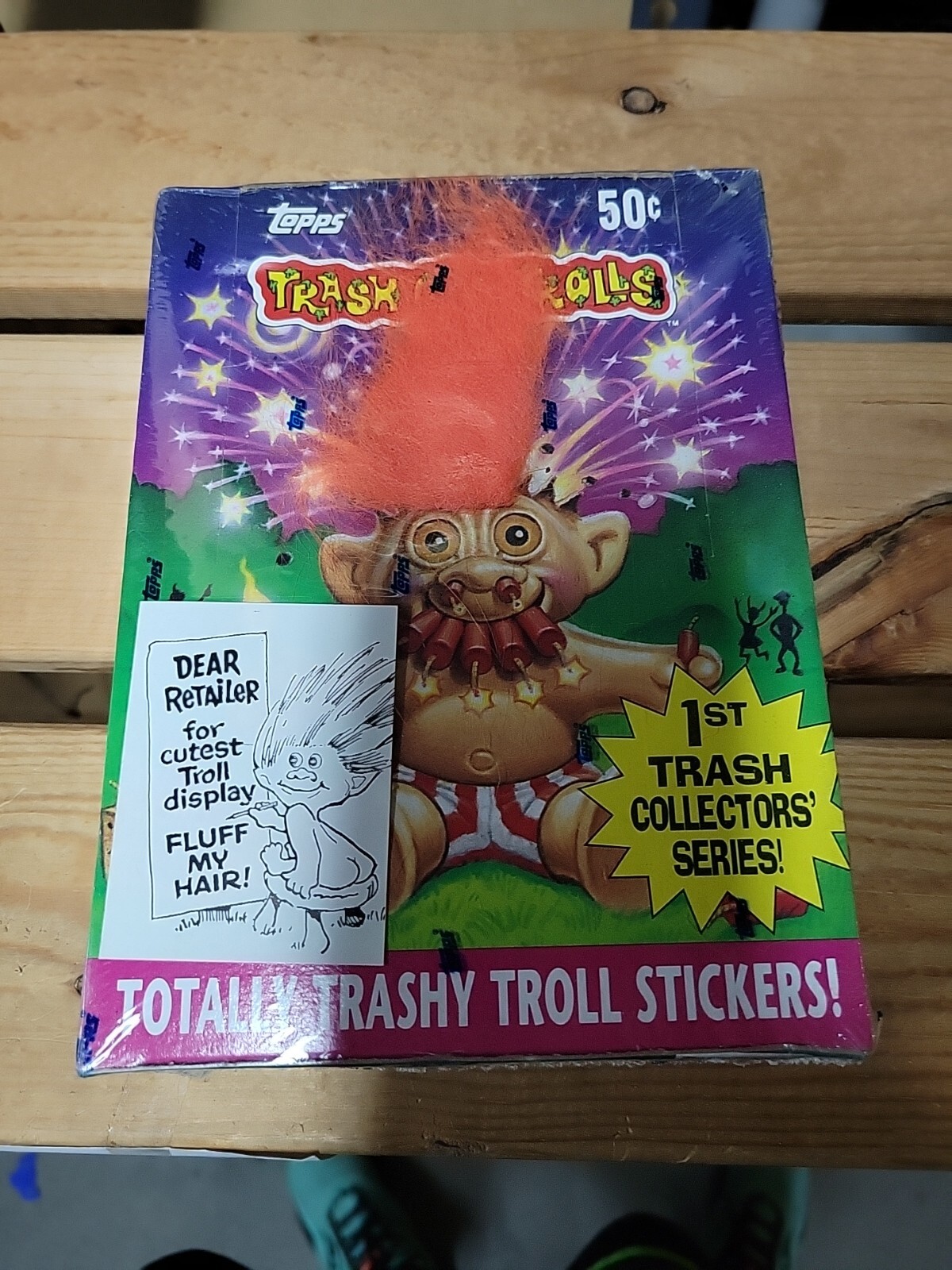 1992 Trash Can Trolls Sticker Trading Card Box 1st Series Topps Wax