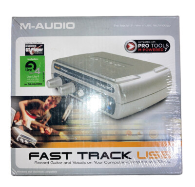 M-Audio FastTrack USB Guitar Mic Recording Interface w/ USB Cord New Sealed
