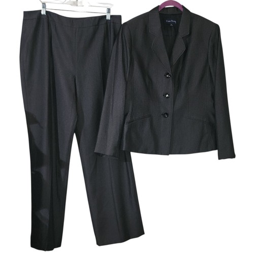Evan-Picone 2 Piece Suit Blazer & Pants Career Office Interview Women's Size 14 - 第 1/11 張圖片
