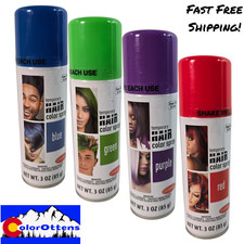 Goodmark Temporary Hair Color Spray 3oz Blue Green Purple Or Red Wash Rinse Out