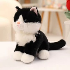 Black Cat Plush Toy 8" Stuffed Animal Toddler Doll Gift for Kids